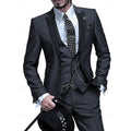 Three Piece Tailored Blazer Vest Pants Suit Set for Men | Formal Occasion