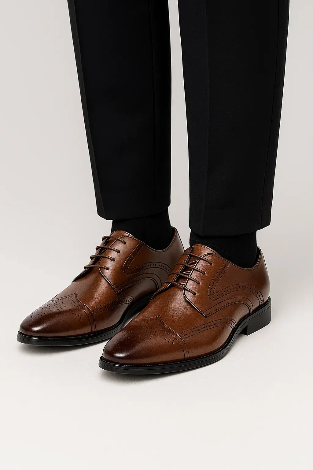 Genuine Leather Oxford Dress Shoes for Men | Brown and Black