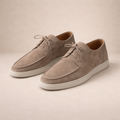 Suede Closed Toe Lace-Up Loafers for Men