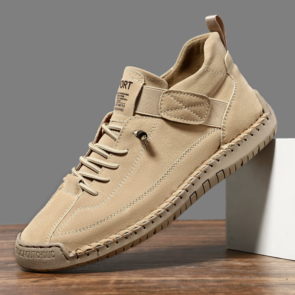 Leather Orthopedic Cushioned Sneakers for Women with Supportive Arch Sole