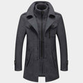 Long Winter Men's Coat | Warm Two-Layer Jacket