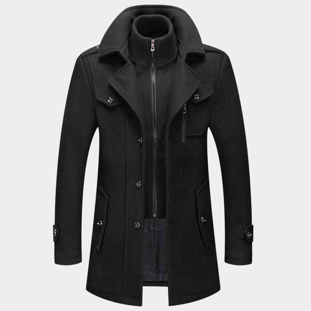 Long Winter Men's Coat | Warm Two-Layer Jacket