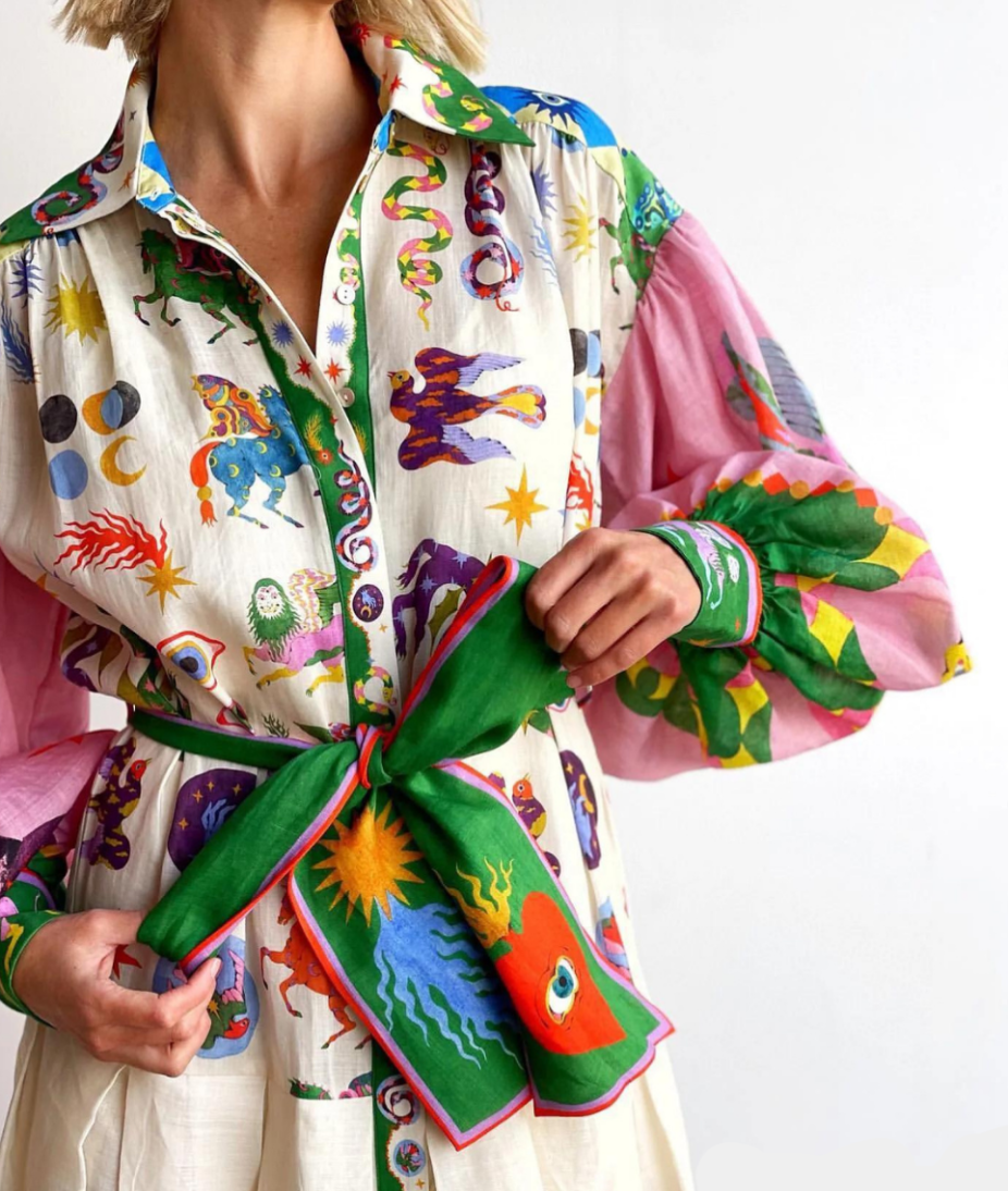 Multicolour Wrap Long Sleeve Maxi Dress for Women