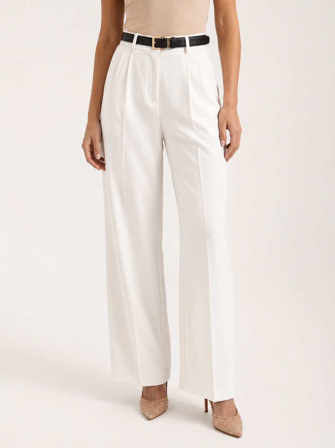 High Waist Wide Leg Trousers for Women | Casual Formal