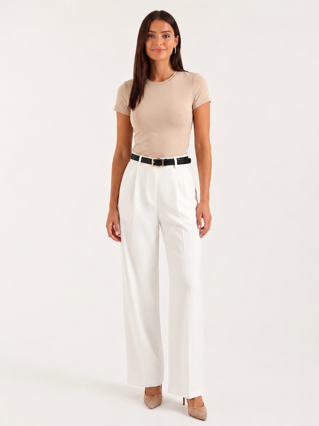 High Waist Wide Leg Trousers for Women | Casual Formal