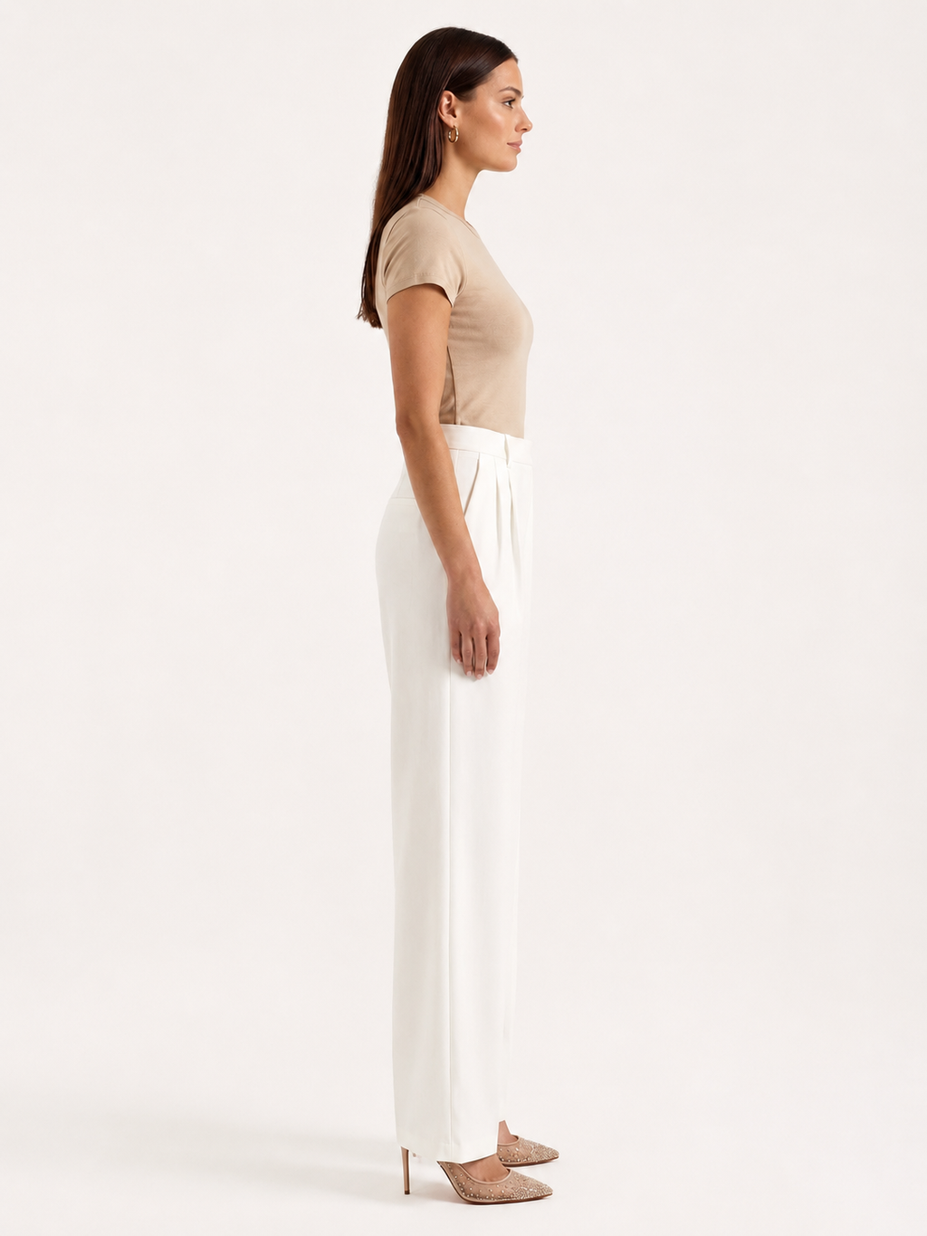 High Waist Wide Leg Trousers for Women | Casual Formal