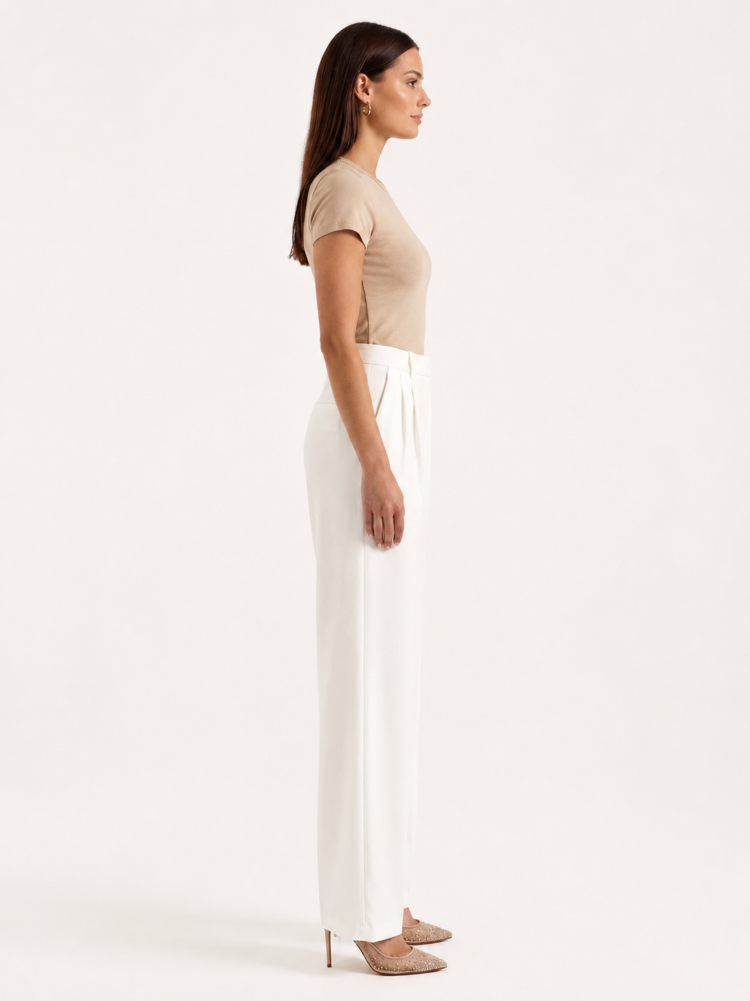High Waist Wide Leg Trousers for Women | Casual Formal