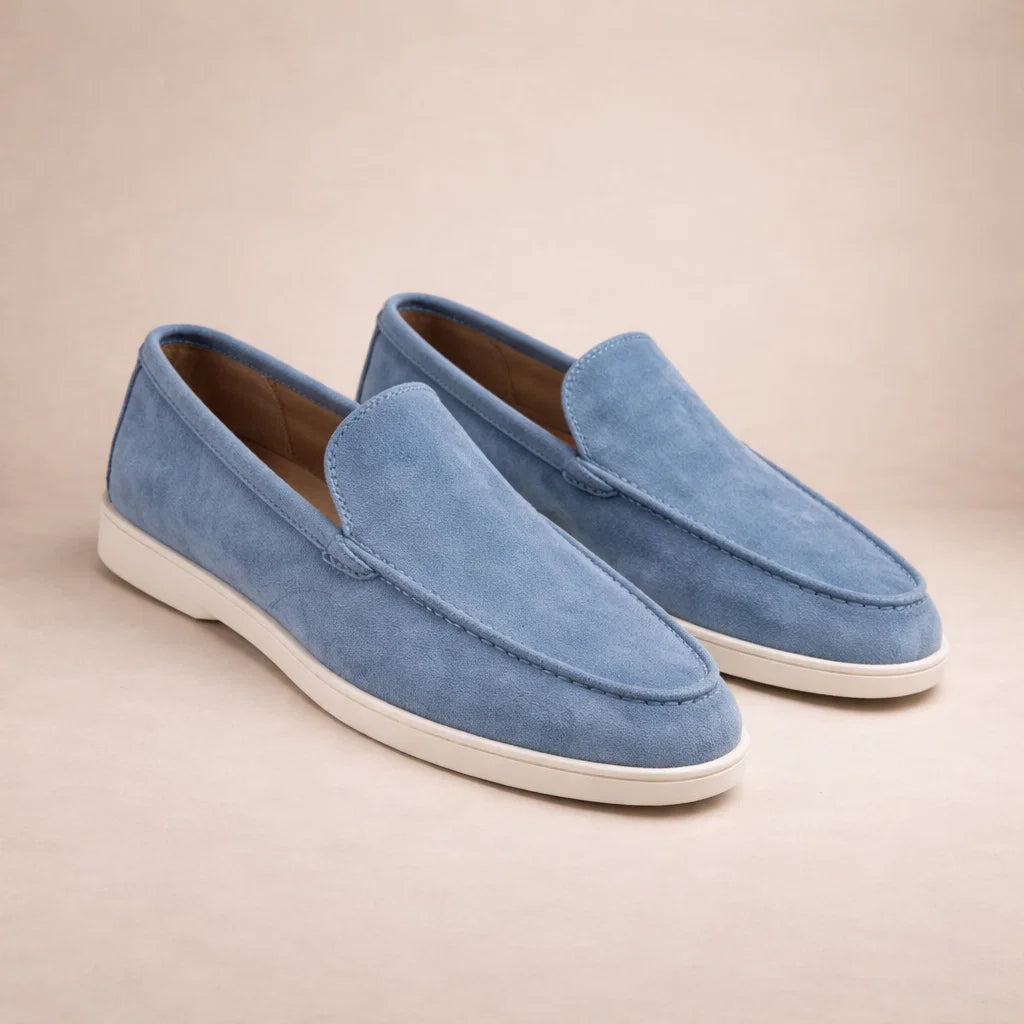 Suede Slip-On Loafers for Men Regular Fit Low Shaft