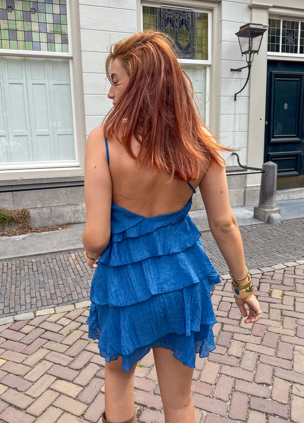 Asymmetric Ruffle Mini Dress for Women | Single Shoulder Strap Summer