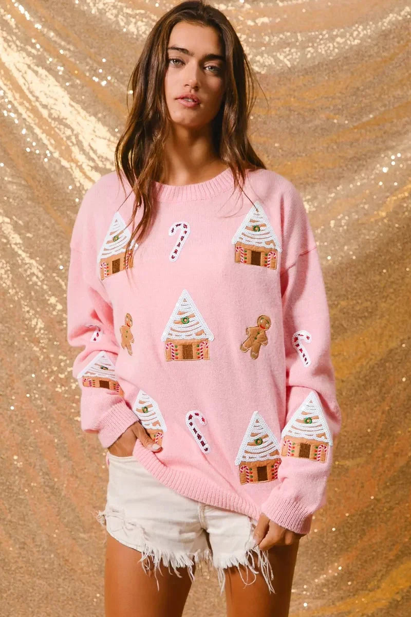 Jocelyn | Women's Winter Christmas Crew Neck Sweater