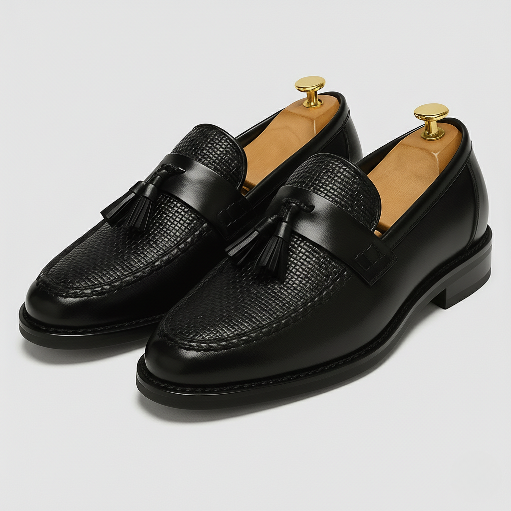 Black Brown Tassel Loafers for Men | Smart Casual Slip-On
