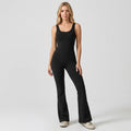 Open Back Flared Leg Jumpsuit for Women | Athleisure Workout Collection