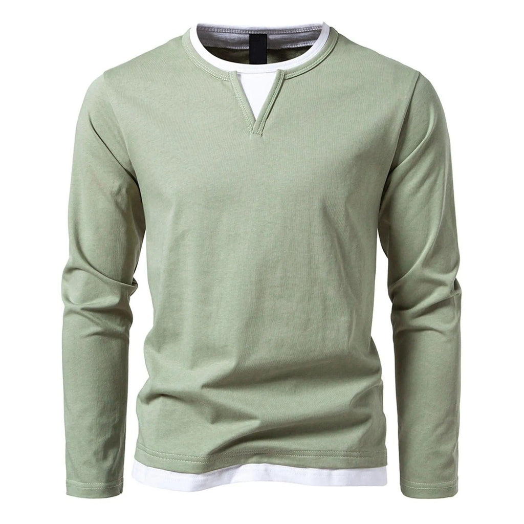 Coen™ Casual Men's Long Sleeve with V-Neck