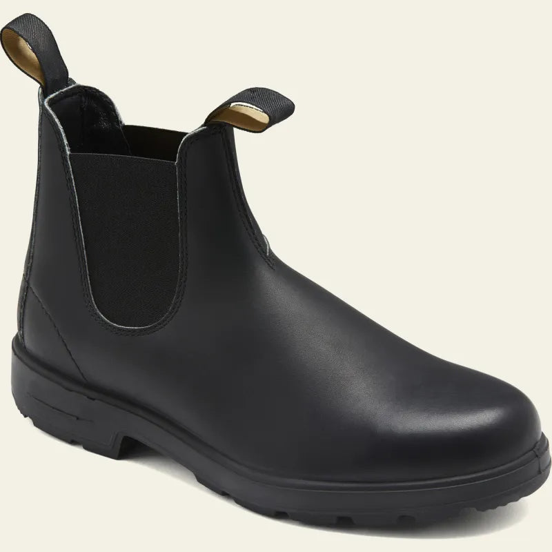 Waterproof Vegan Leather Slip On Chelsea Boots for Men | Elastic Side Panels