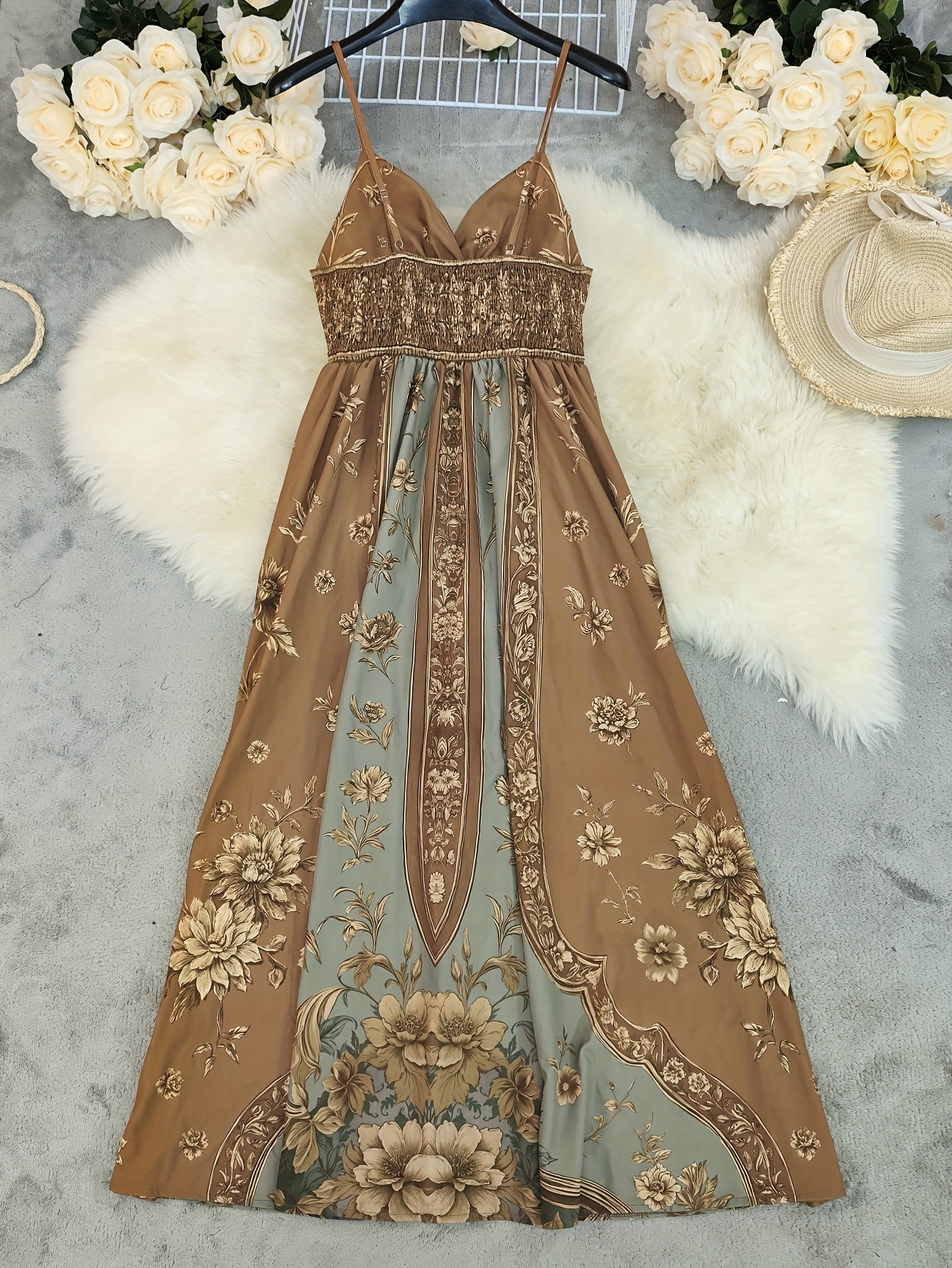 Floral Print Maxi Dress for Women | Beach and Holiday Wear