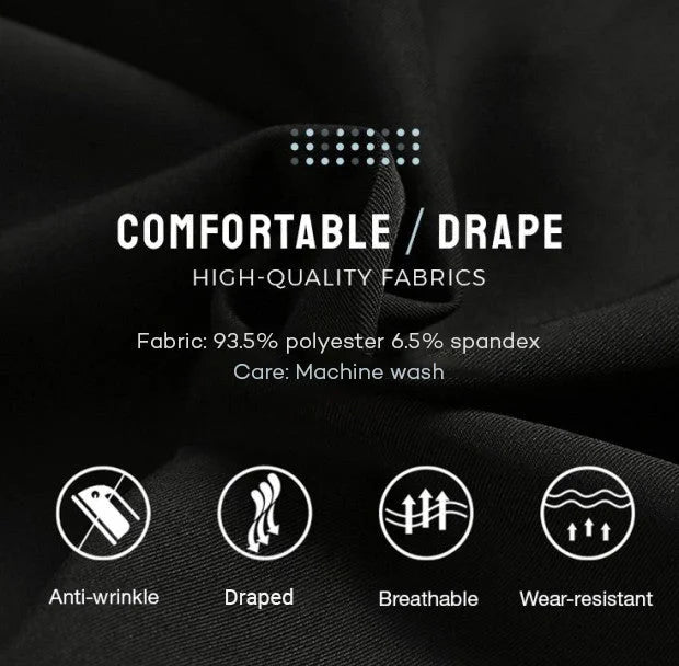 Stretch Loose Fit Pants with Elastic Waist and Pockets for Men | Workwear