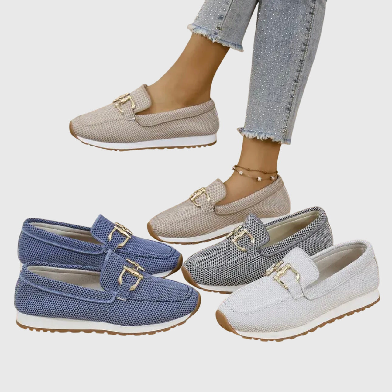 Cushioned Slip-On Loafers for Women | Arch Support Footbed