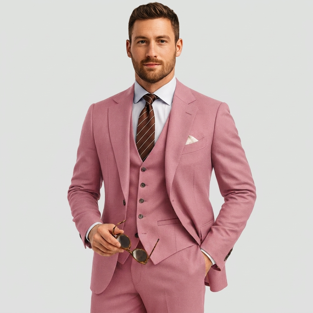 Three-Piece Tailored Blazer Waistcoat Pants Suit for Men | Formal Occasion