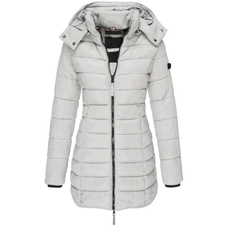 Women's Winter Jacket | Quilted with Detachable Hood