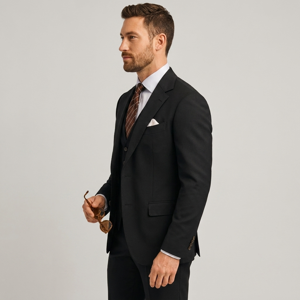 Three-Piece Tailored Blazer Waistcoat Pants Suit for Men | Formal Occasion