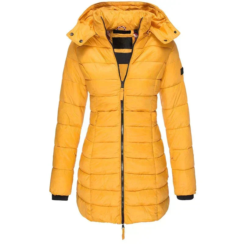 Women's Winter Jacket | Quilted with Detachable Hood