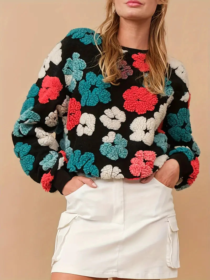 Christina™ Women's Sweater with Floral Print