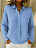 Knit Longline Button Front Cardigan Sweater for Women | Relaxed Fit Layering