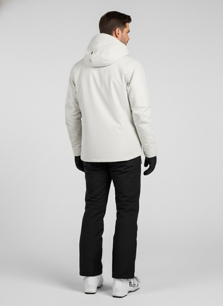 Waterproof Zip Front Outdoor Jacket for Men | Detachable Hood with Pockets