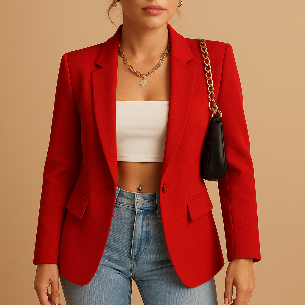 Fitted Slim Cut Tailored Blazer Jacket for Women | Office and Evening Wear