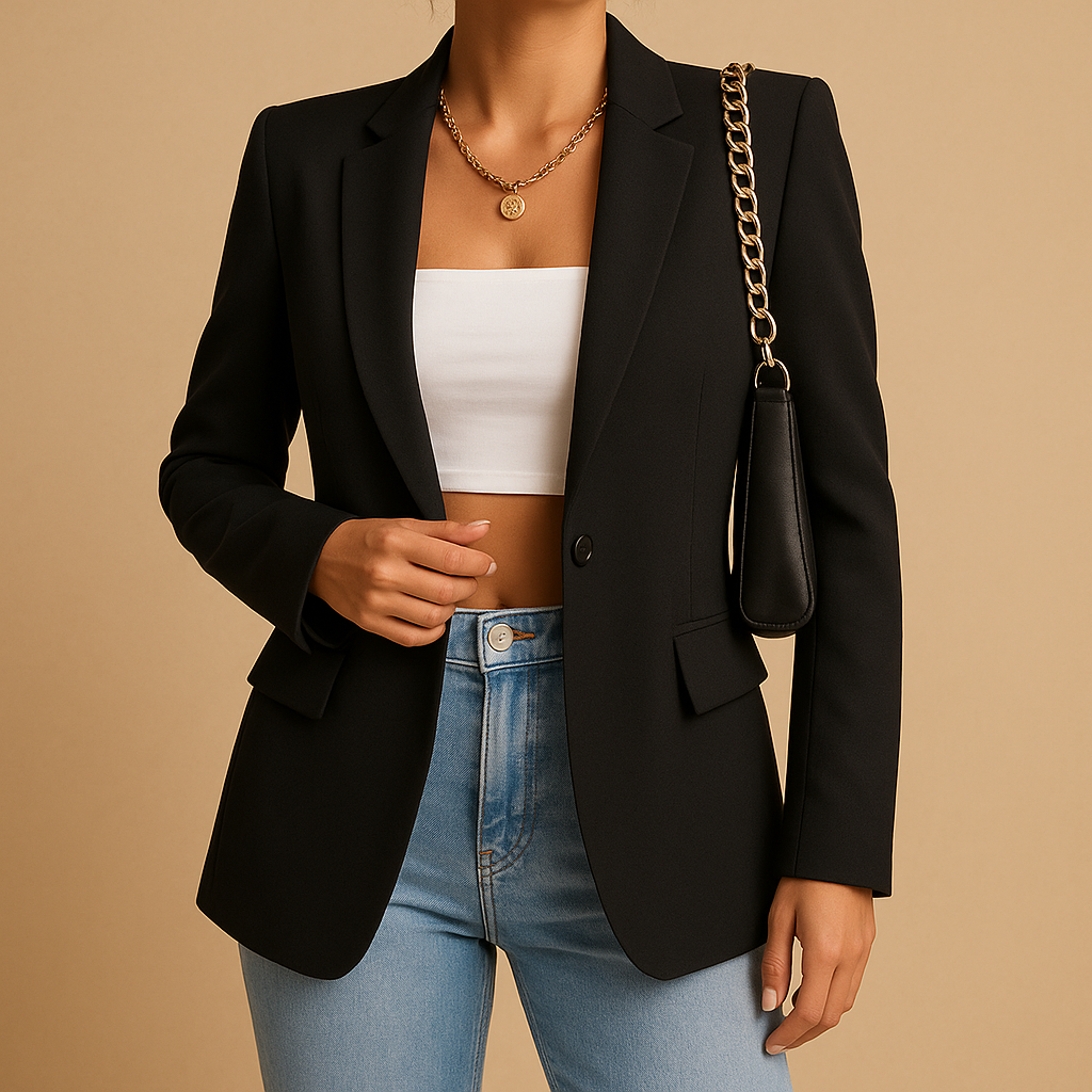 Fitted Slim Cut Tailored Blazer Jacket for Women | Office and Evening Wear
