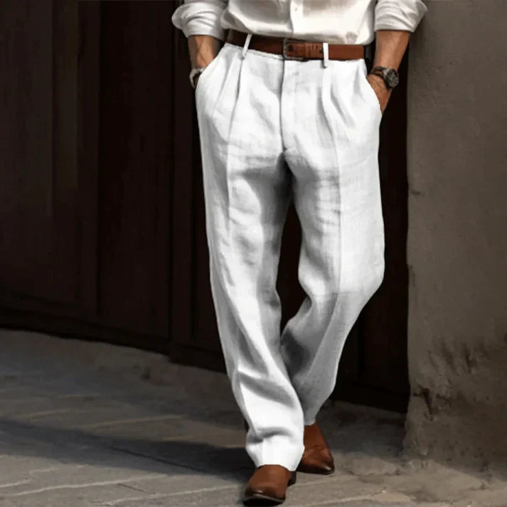 Classic Tailored Straight Fit Dress Pants for Men | Business and Casual Wear