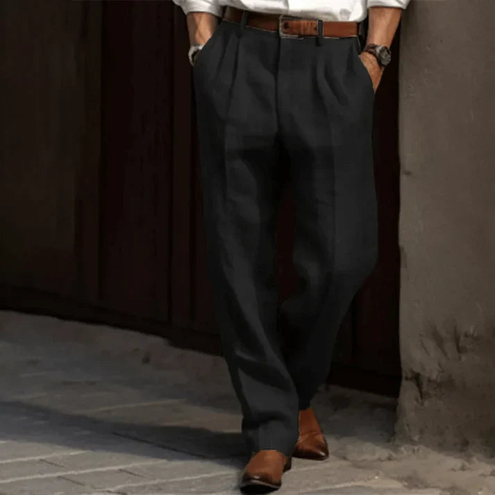 Classic Tailored Straight Fit Dress Pants for Men | Business and Casual Wear
