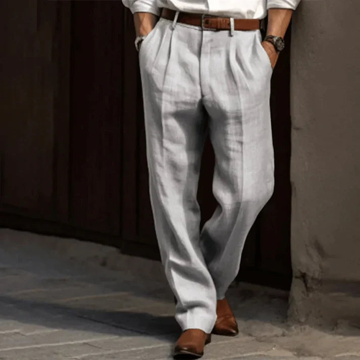 Classic Tailored Straight Fit Dress Pants for Men | Business and Casual Wear