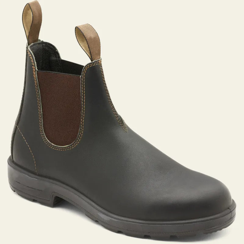 Waterproof Vegan Leather Slip On Chelsea Boots for Men | Elastic Side Panels