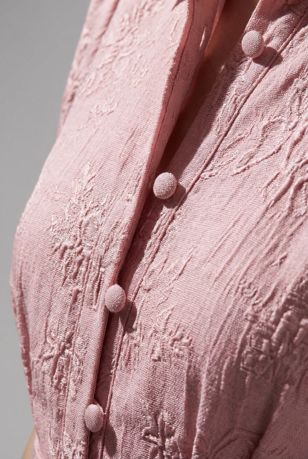 Pink Puff Sleeve Full Skirt Maxi Dress for Women | Wedding & Formal