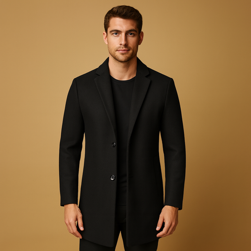 Elegant Men's Winter Coat | Stylish Warm Long Coat