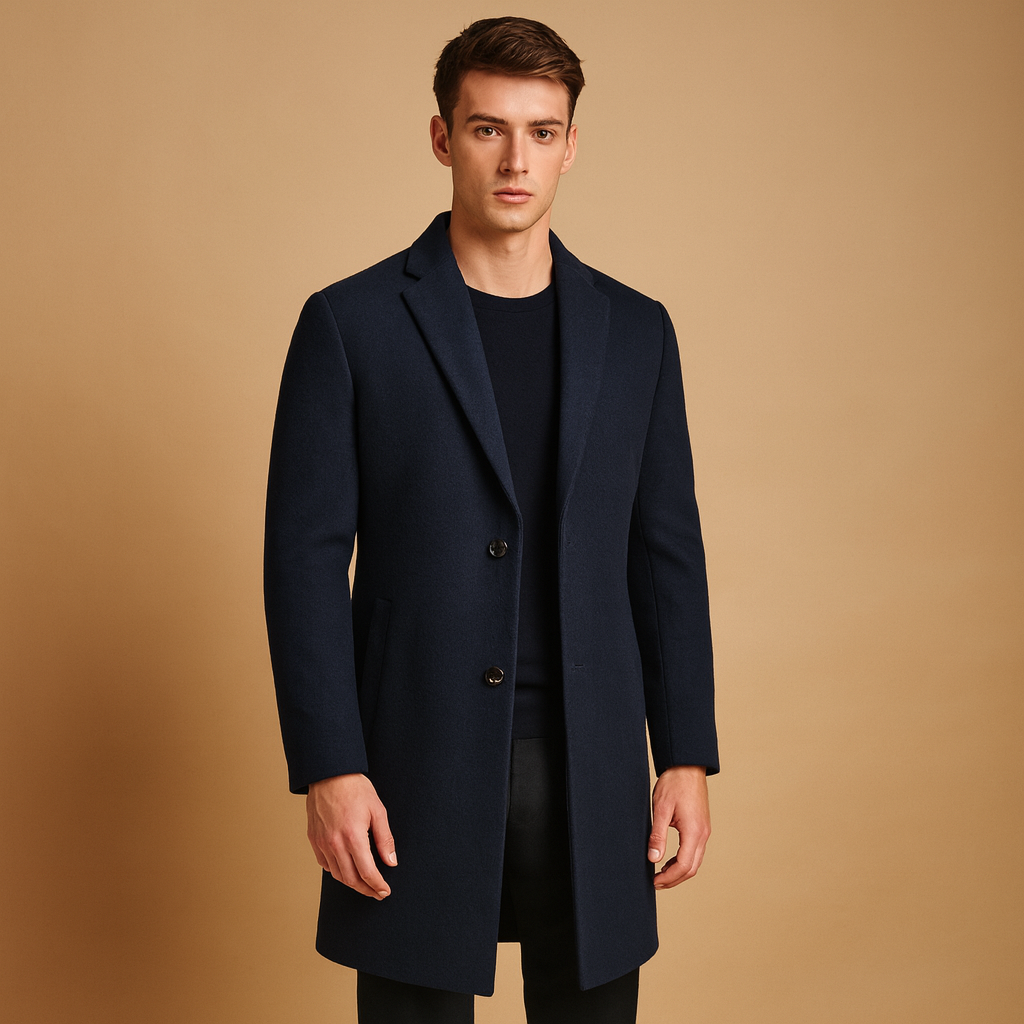 Elegant Men's Winter Coat | Stylish Warm Long Coat