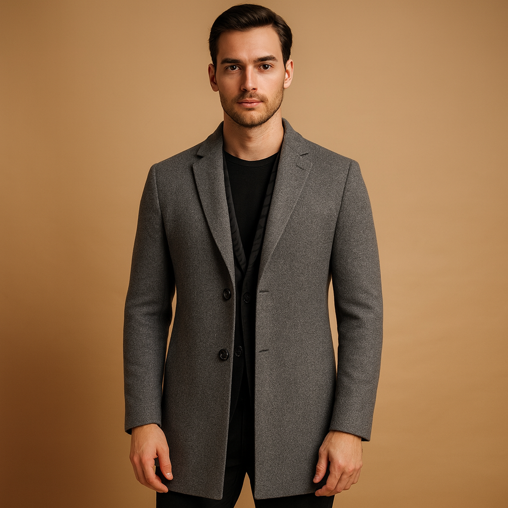 Elegant Men's Winter Coat | Stylish Warm Long Coat