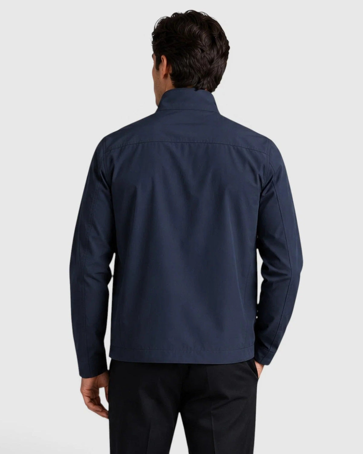 Woven Textured Zip Front Tailored Jacket for Men | Business Casual