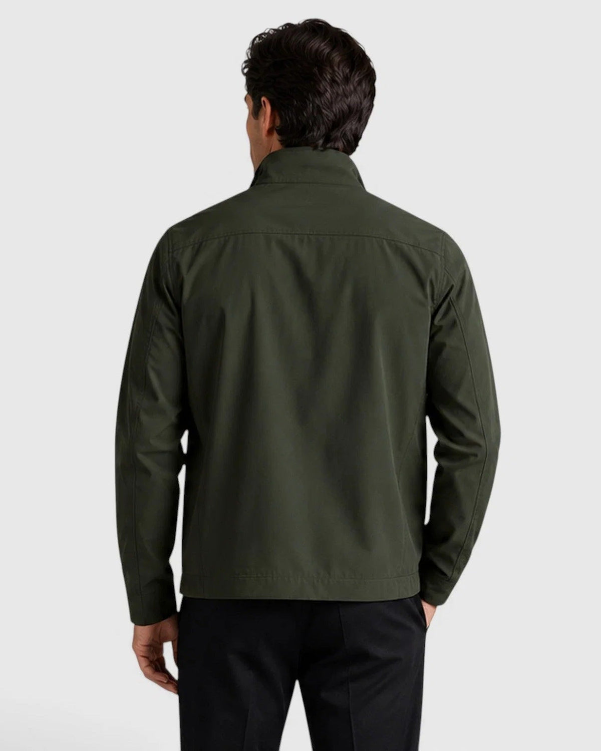 Woven Textured Zip Front Tailored Jacket for Men | Business Casual