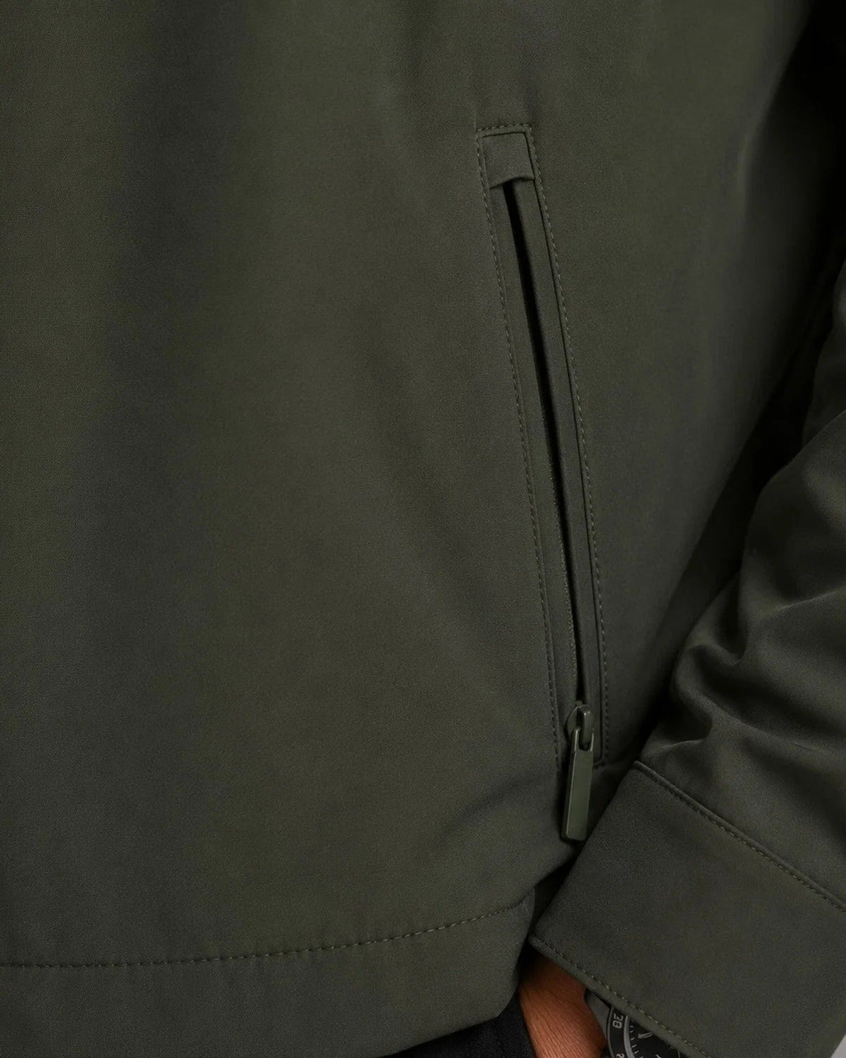 Woven Textured Zip Front Tailored Jacket for Men | Business Casual