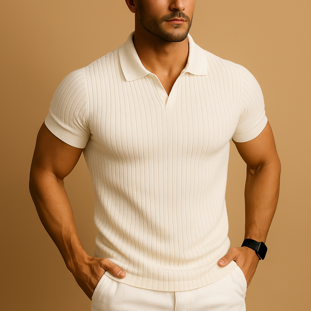 Men's T-Shirt | Slim Fit with V-Neck and Short Sleeves