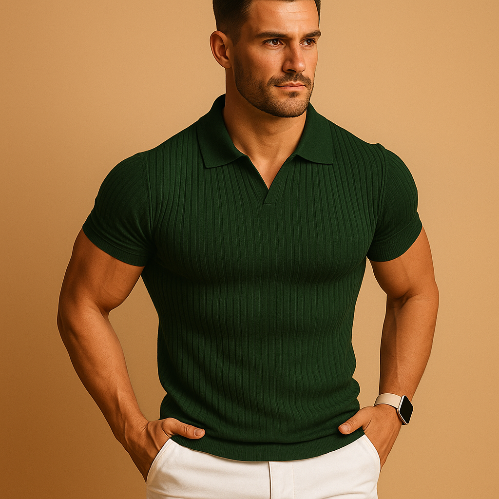 Men's T-Shirt | Slim Fit with V-Neck and Short Sleeves