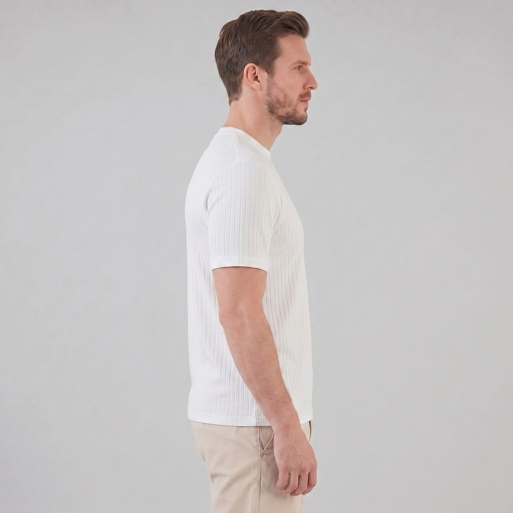 Slim Fit Long Sleeve Henley Shirt for Men