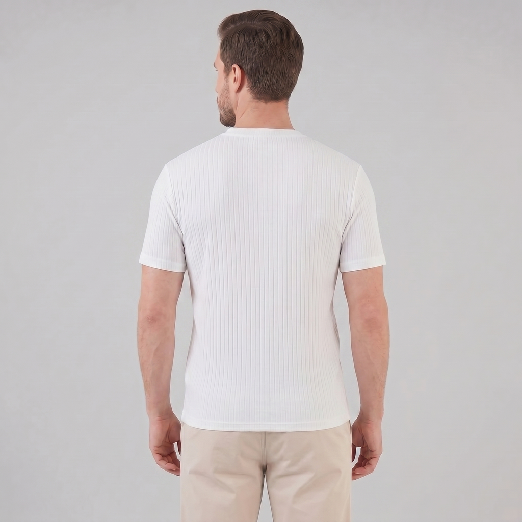 Slim Fit Long Sleeve Henley Shirt for Men