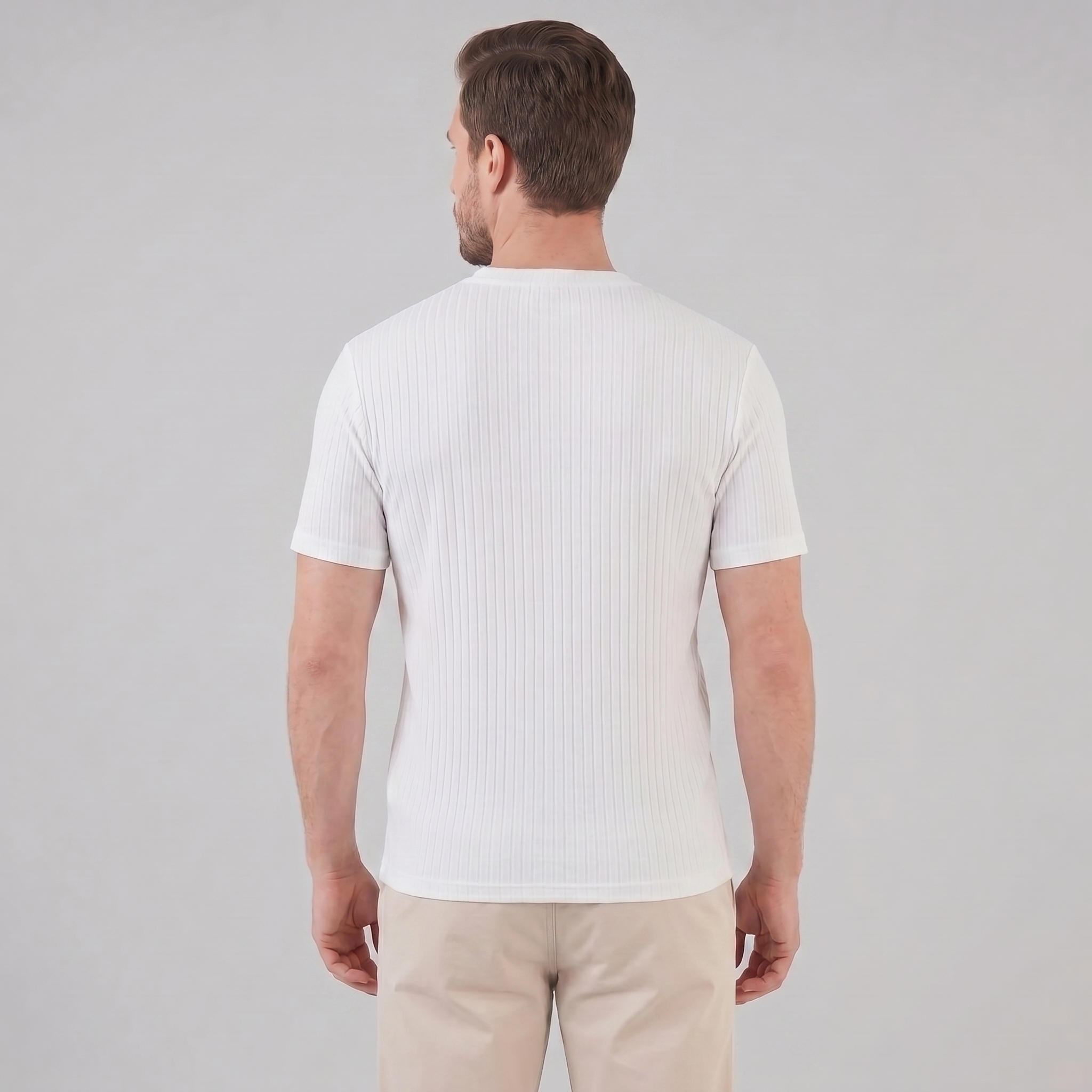 Slim Fit Long Sleeve Henley Shirt for Men