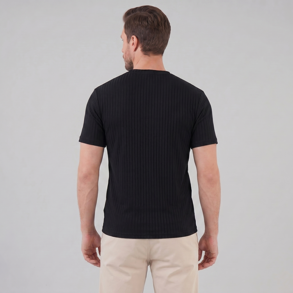 Slim Fit Long Sleeve Henley Shirt for Men