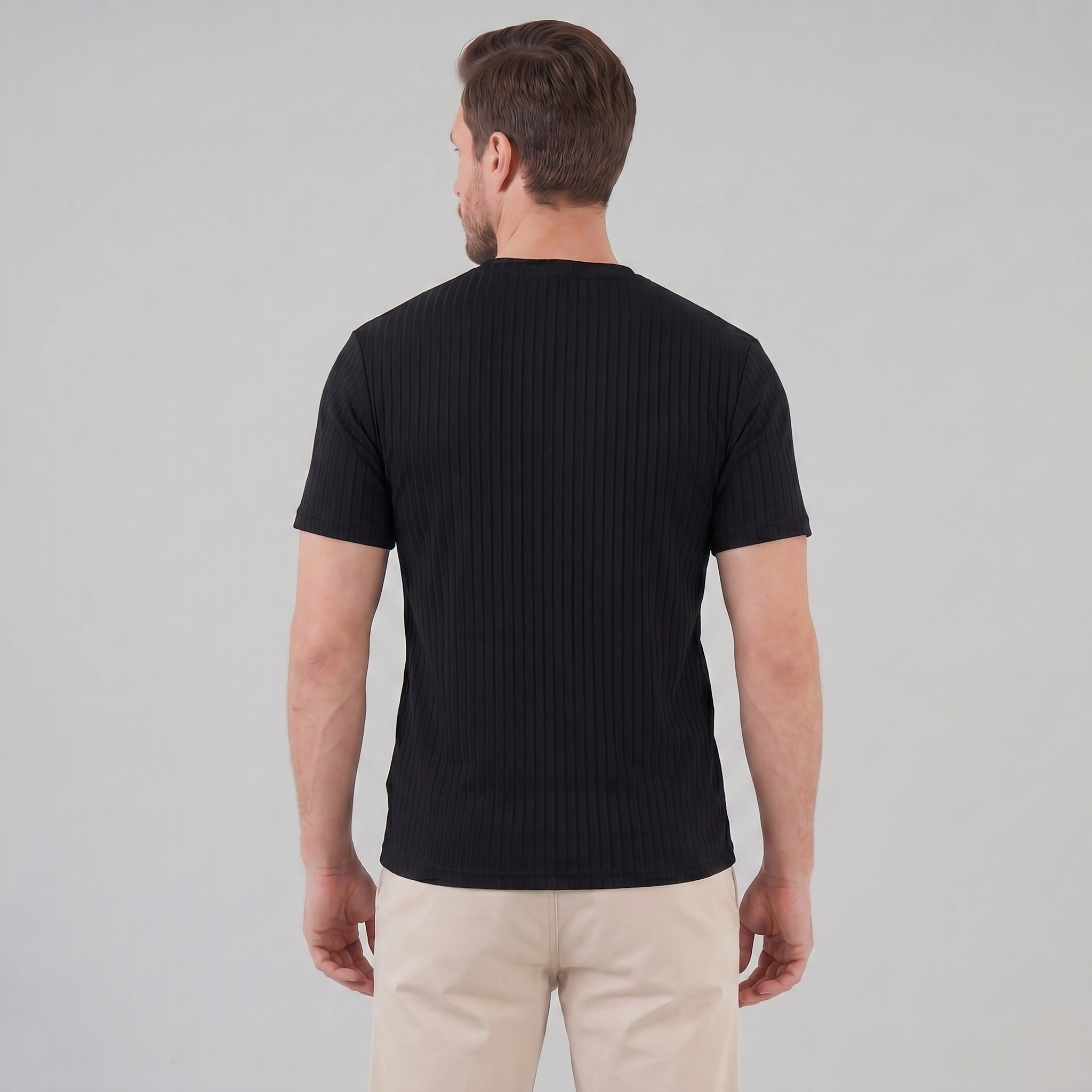 Slim Fit Long Sleeve Henley Shirt for Men