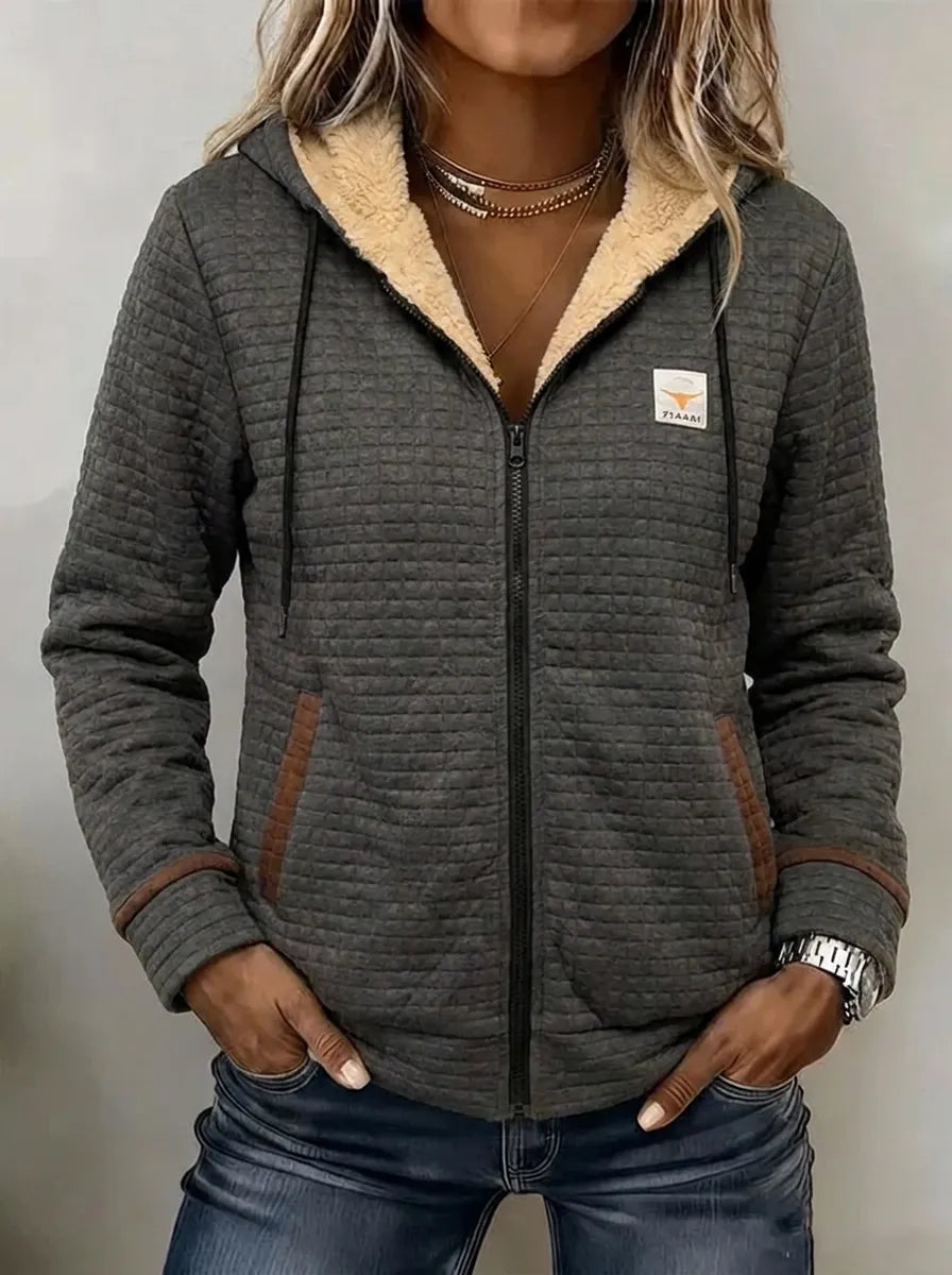 Padded Polar Fleece Windproof Jacket for Women | Winter and Early Spring Wear