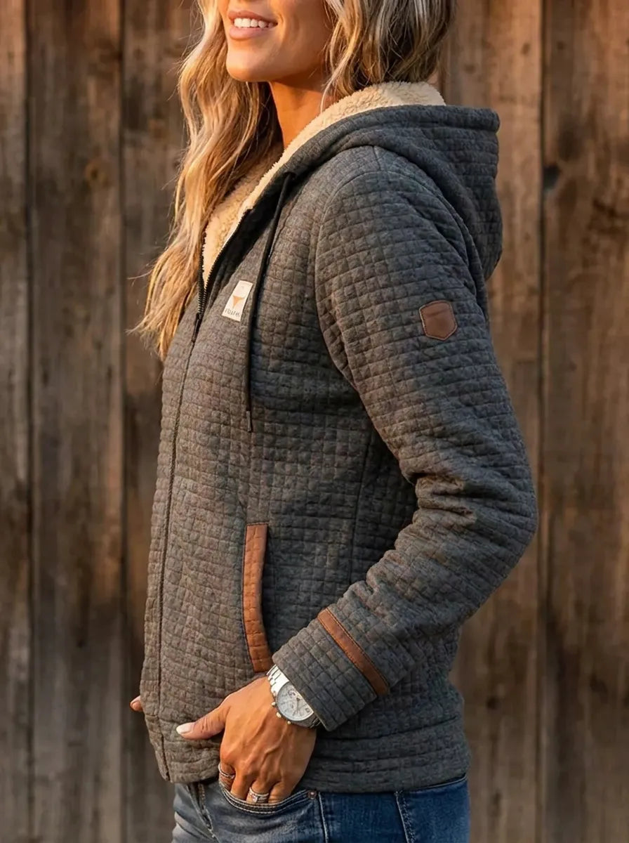Padded Polar Fleece Windproof Jacket for Women | Winter and Early Spring Wear